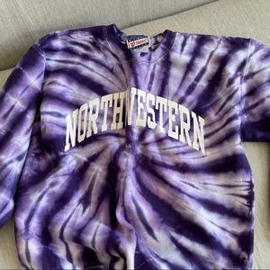 Northwestern Sweatshirt in Purple Tie Dye (S)
